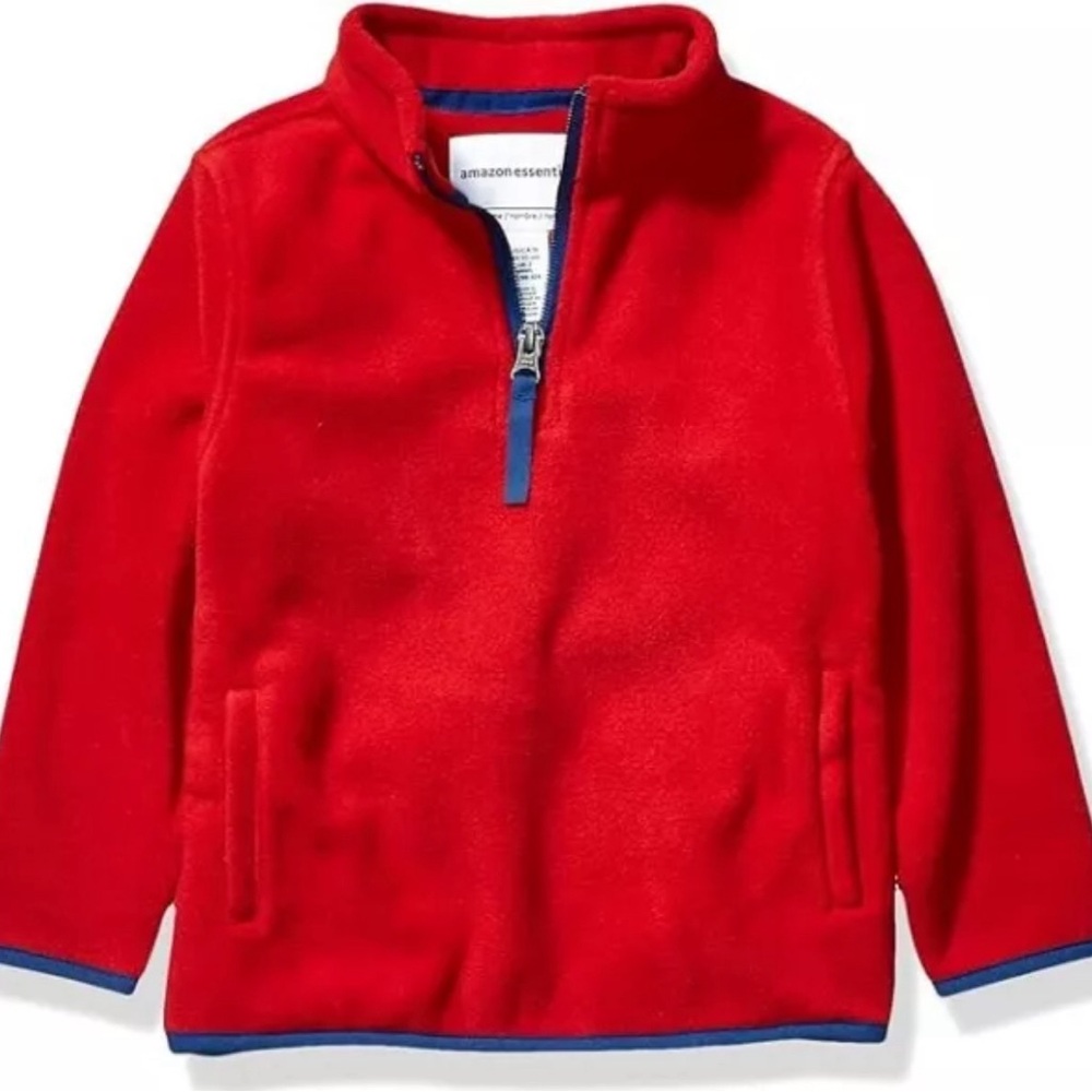 Amazon Essentials Boys Polar Fleece Quarter-Zip Pullover Jacket 2XL 12-13 Years